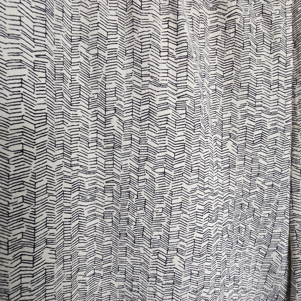 Eileen Fisher Ecru Broken Chevron Pattern Wide Cr… - image 7
